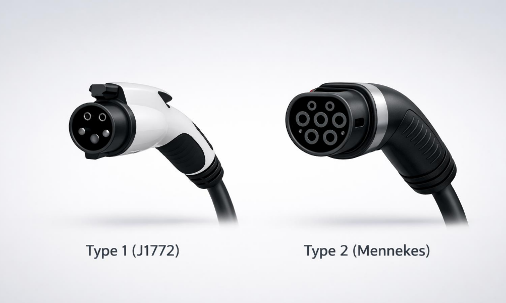 Type 1 vs Type 2 EV Charging Cable: Differences
