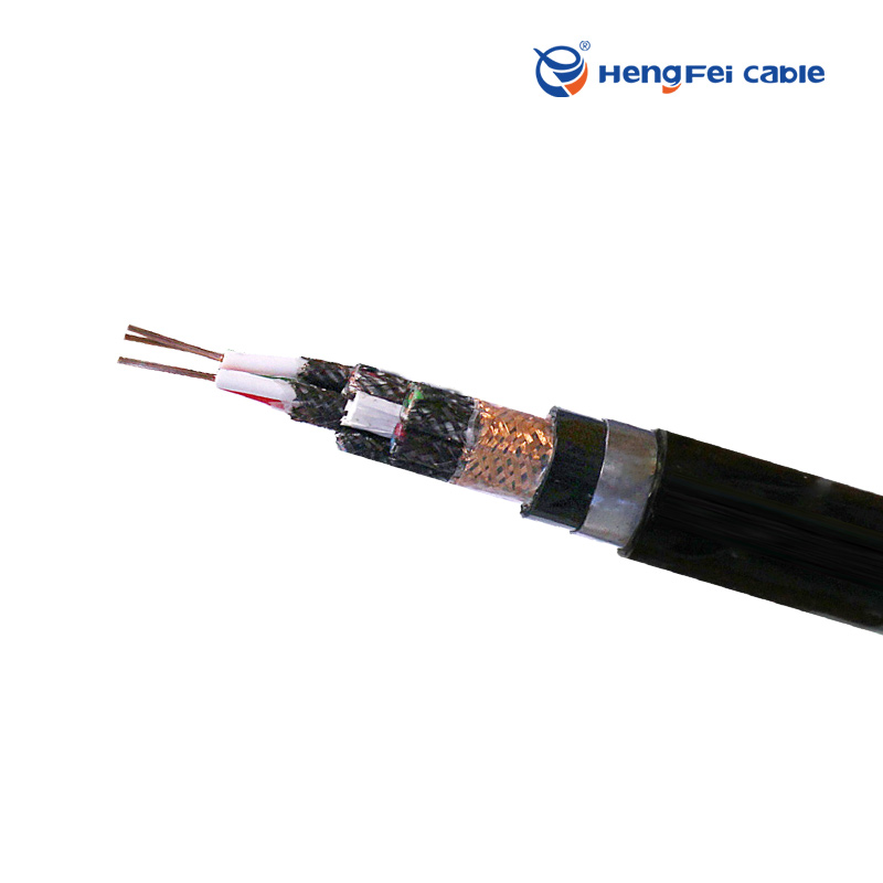 Lightweight aluminum-plastic composite shielded corrosion-resistant computer cable